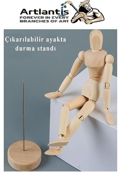 Ahşap Insan Modeli 20 cm 1 Adet Insan Figürlü Ahşap Model Manken Resim Ressam Eğitimi Tahta Adam Kukla Stilist indirimleri