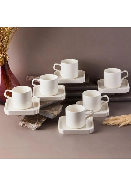 Luce Altı Kişilik Kahve Fincan Takımı 80 ml