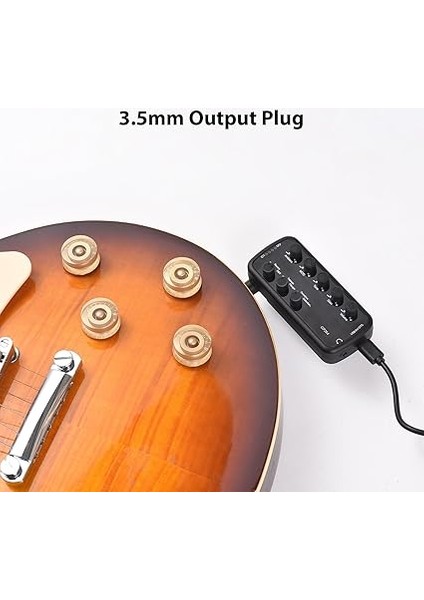 Gitar Amfisi Mini Amfi Taşınabilir Kulaklık Gitar Amfisi Elektro Gitar Müzik Aleti Için Tak ve Çalıştır 3 Dahili Hoparlör Simülasyonları Otg Dahili fırsatları