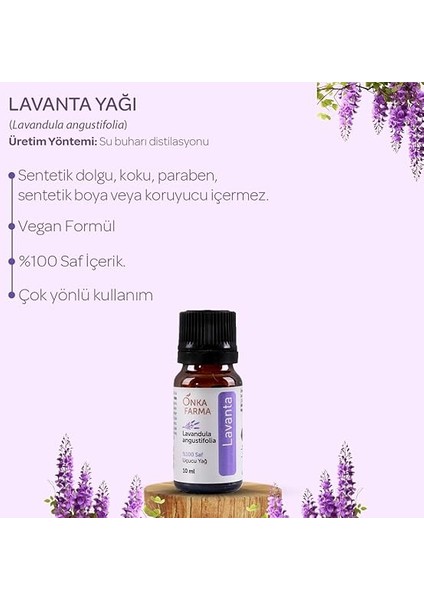 Farma Lavanta Uçucu YAĞ%100 Doğal Saf Katkısız Aromaterapi Cilt Bakım Yağı Buhurdanlık Kokusu 10 ml fiyatları