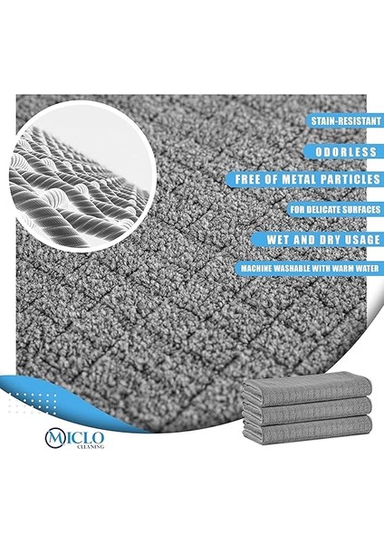 Cleanıng | Mikrofiber Kareli Mutfak Bezi | 40X40CM Leke Tutmaz, Koku Yapmaz | Deterjan ile Kullanıma Uygun | X3 Adet modelleri
