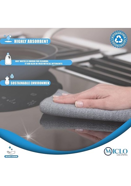 Cleanıng | Mikrofiber Kareli Mutfak Bezi | 40X40CM Leke Tutmaz, Koku Yapmaz | Deterjan ile Kullanıma Uygun | X3 Adet fırsatları