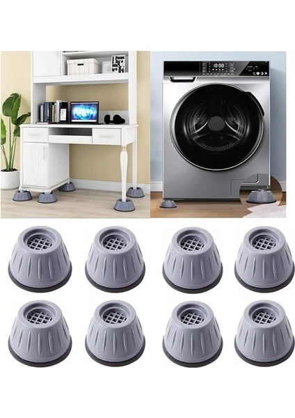 8 Adet Beyaz Eşya Altlığı Ayağı Çamaşır Bulaşık Makinası Buzdolabı Yükseltici Titreşim Önleyici