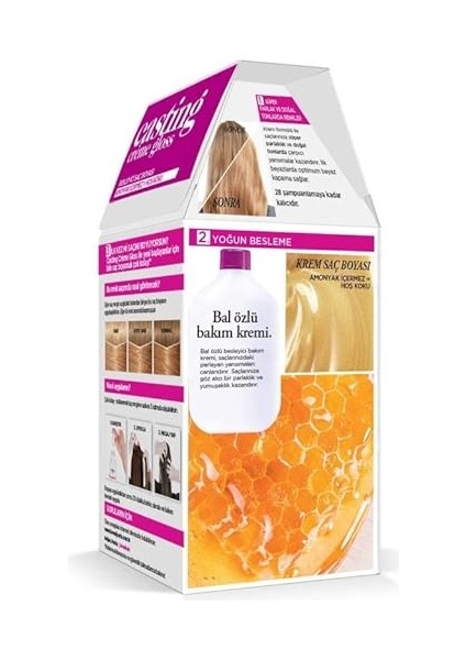 Parıs Casting Crème Gloss Saç Boyası - 700 Parlak Kumral modelleri