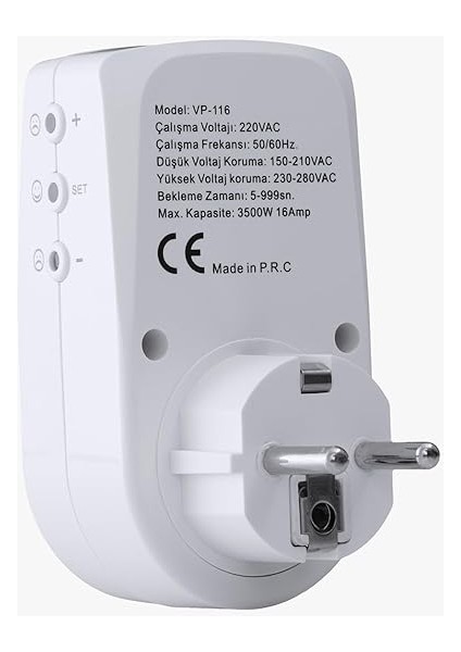 VP-116 3500W Gerilim Koruma Prizi modelleri