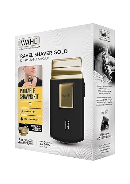 Travel Shaver Gold Edition Kablosuz ve Şarj Edilebilir Elektrikli Tıraş Makinesi, Erkekler Için, Seyahat, Saç ve Sakal Kesmek Için Ideal, Kompakt ve Taşınabilir fırsatları