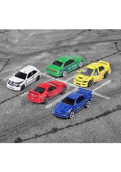 - Araç Seti Japon Serisi (5 Araba) - 5 Adet Metal Oyuncak Araba, Anime Tarzı, Her Biri 7,5 Cm, Koleksiyoncular ve 3 Yaşından Büyük Çocuklar Için, Serbest Hareket, Süspansiyon ve Açılacak indirimleri