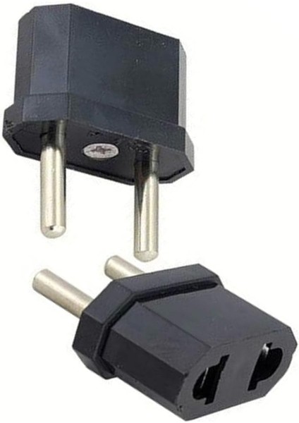 2 Adet Amerikan Tipi Jack Fişi Standart Fişe Çevirici Adaptör -Türk Tipi Fişe Dönüştürücüsü Aparat