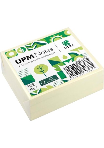 Pastel Sarı 3'lu 100 Yp 75X75