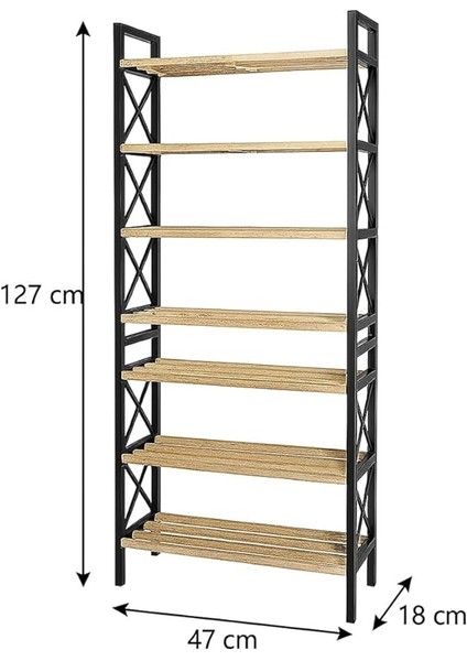 8 Katlı Çok Amaçlı Raf Ayakkabılık – 47X18X127 Cm, Mdf ve Plastik Malzeme, Kolay Kurulum Qr Kodlu, Modern ve Dekoratif Düzenleyici Dolap Ünitesi, Siyah modelleri
