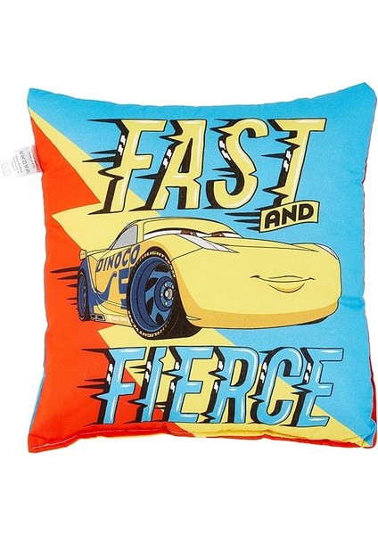 Disney Cars Fast Lisanslı Karakter BASKILI%100 Pamuk Kırlent, Çok Renkli, 45X45 cm fiyatları