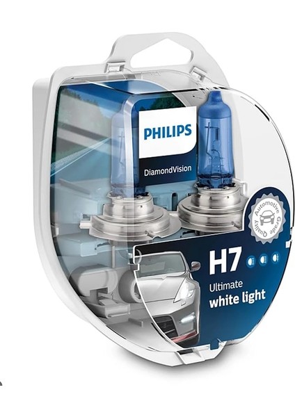 H7 Diamond Vision Ultimate Parlak Beyaz Işık 5000K