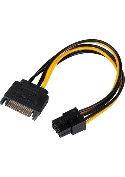 4582 15 Pin Sata To 6 Pin Ekran Kartı Power Anakart Güç Kablosu