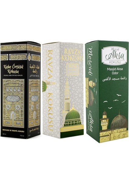 Kabe Örtüsü Kokusu Medine Ravza Kokusu Mescidi Aksa Kokusu Sprey 400 Ml.