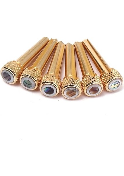 6 Paket Akustik Gitar Köprüsü - Abanoz ve Pirinç Ton - Yedek Parça Seti fırsatları