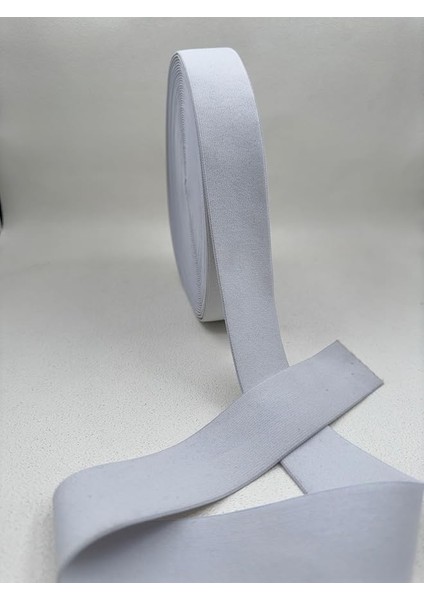 Since 1995 4 cm Düz Dokuma Lastik-5 Metre (Beyaz)