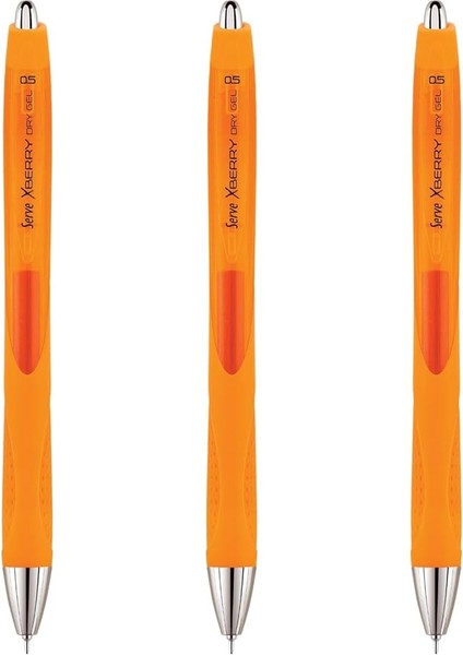 Xberry Jel Kalem 05MM Igne Uc Turuncu 05 3lu Set