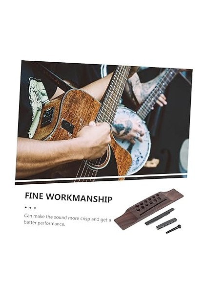 12 Telli Akustik Gitar Köprü Seti Gül Ağacı Gitar Köprüsü Akustik Gitar Köprüsü Burguları Değiştirme Kiti modelleri