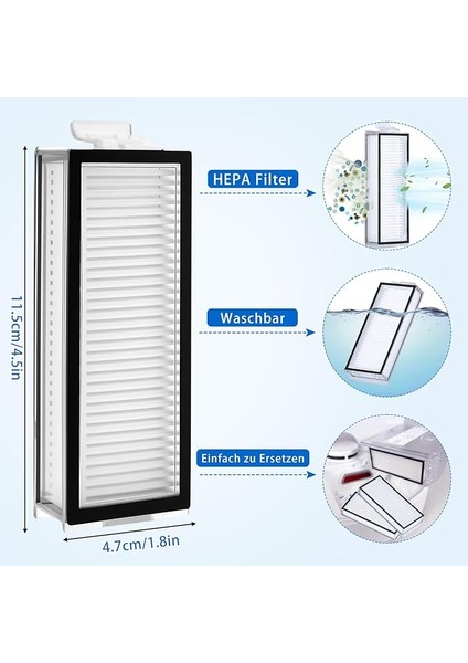 4 Adet Filtre Hepa Xiaomi Roborock Q7/ Q7+/q7 Max/ Q7 Max + Robot Süpürge Yedek Yedek Aksesuarları fırsatları