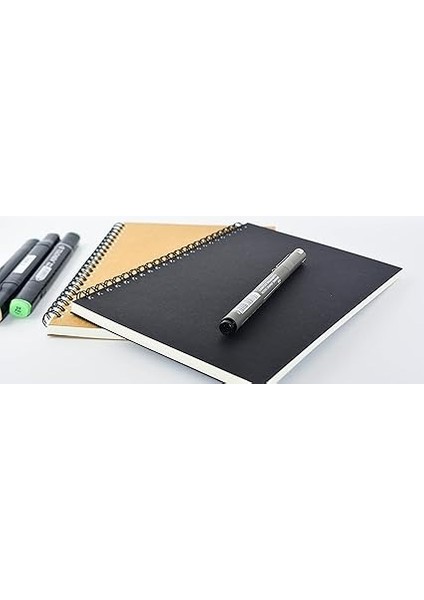 Tanıtım 2'li Çizgisiz Not Defter, A5 Boyut (15X21 Cm), 60 Yaprak Planlama, Siyah ve Kraft Kapaklar, Ofis Için Ideal fiyatları