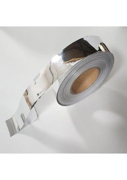 Nikelaj Bant Yapışkanlı Araç Çıta Direk Kaplama Folyosu 10 cm x 5 Metre