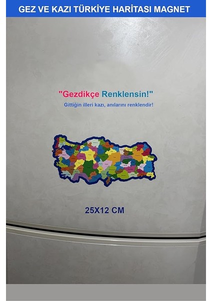 Kazı Türkiye Haritası Magnet 24X12 cm modelleri