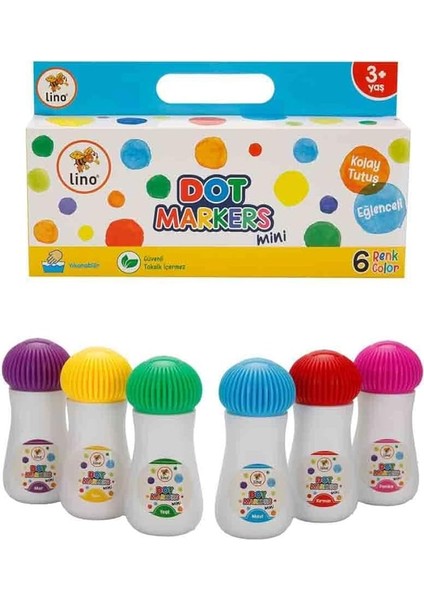 Dot Markers Mini 6'lı (Yıkanabilir)