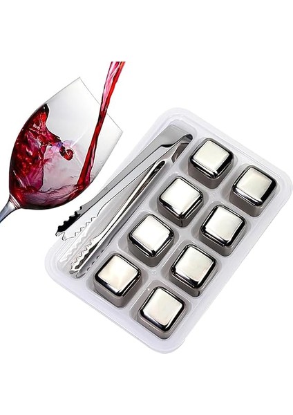 6'lı Küp Paslanmaz Çelik Buz Kalıbı Sulandırmayan Erimeyen Buz Küp (6'lı Küp) Maşa Dahil Değildir fiyatları