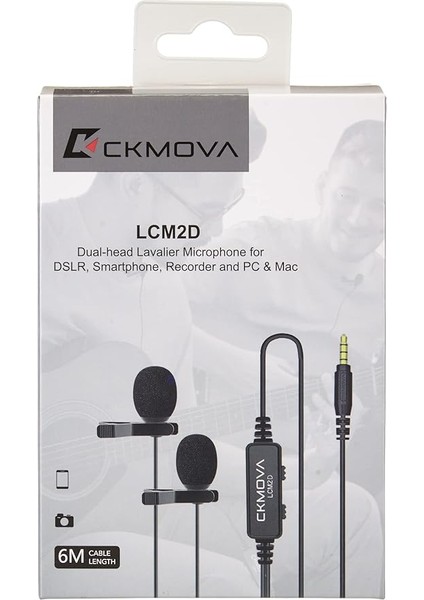 Lcm 2d Çok Yönlü Kondenser Klipsli 2’li Yaka Mikrofonu