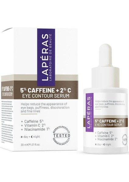 5% Caffein 2% Vitamin C Under Eye Serum, Aydınlatıcı Göz Serumu, 30 ml