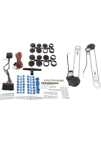 Elektrikli Cam Dönüşüm Kiti, Evrensel Komple Set 12V 12A Elektrikli Cam Anahtarı 2 Kapılı Kamyonet Suv Için Uzun Ömürlü