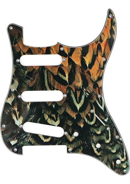 Delik Strat Gitar Pickguard Sss Scratch Plaka Stratocaster Tarzı Gitar Leopar Şerit Youmaxe