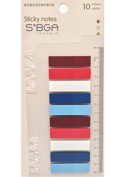 Renkli Postit Post-It Post It. Kitap Ayracı Ayraç Postit Sticker Not Kağıdı 200 Yaprak 40K