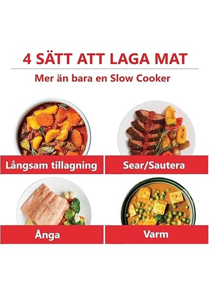 Pot Üstün Yavaş Pişirici/yavaş Pişirici, 7,1l Çoklu Pişirici / 4 Pişirme Fonksiyonu (Yavaş Pişirme, Kızartma, Buharda Pişirme ve Sıcak Tutma Fonksiyonu) Bulaşık Makinesinde Yıkanabilir - 800W fiyatları