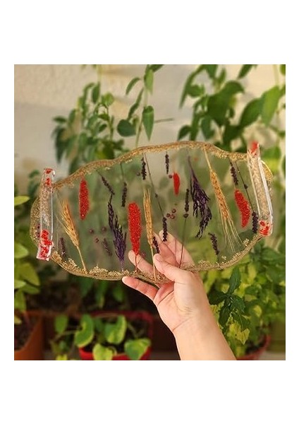 Ultra Şeffaf Epoksi Reçine 3 kg Hobi Sanat Tepsi Magnet Ahşap modelleri