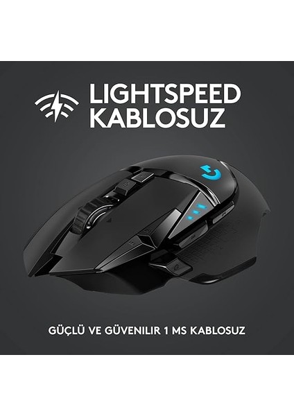G G502 Lıghtspeed Kablosuz Oyuncu Mouse, Hero Sensör, 25.600 Dpı, 400 IPS Izleme Hızı, 1 Ms Bildirim Hızı, 114 gr Ağırlık, Siyah fiyatları