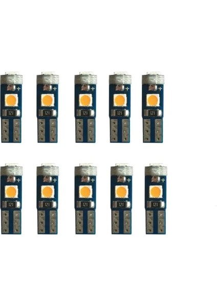 Adet T5 LED Mini Dipsiz Kilometre Gösterge Ambians Aydınlatma Turuncu