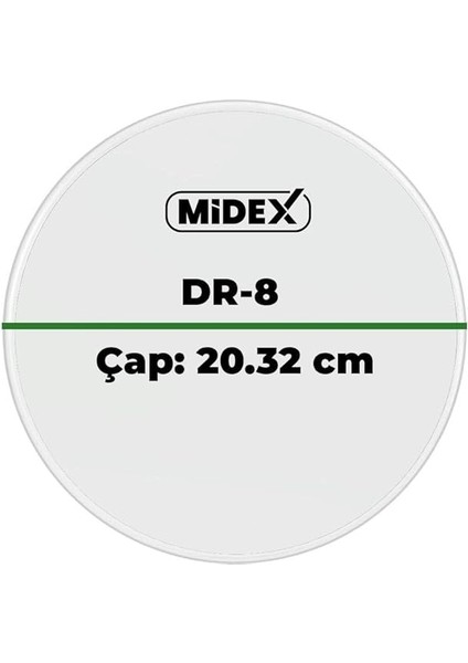 Dr-8r Şeffaf Renk 8 Inç Bateri Davul Tom Derisi Drumhead 8'' Inch (20.32 Cm) modelleri