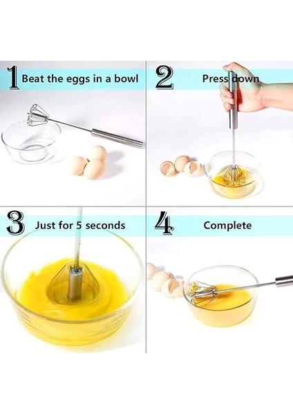 Yumurta Karıştırıcı, El Mikseri Çok Fonksiyonlu Paslanmaz Çelik Yarı Otomatik Elde Tutulan Itme Tipi Çırpıcı, Süt Çırpıcı, Döner Mutfak Gereçleri Karıştırıcı fırsatları