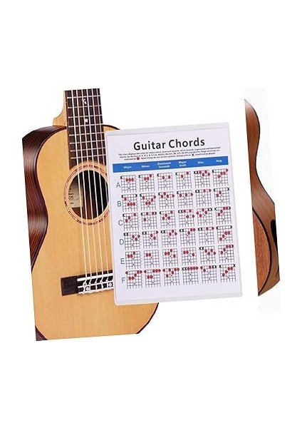 Elektrik Gitar Akor Tablosu - Gitar Klavyesi Poster Yeni Başlayanlar Için Gitar Akor Spektrumu Taşınabilir Gitar Eğitim Akor Rehberi fırsatları