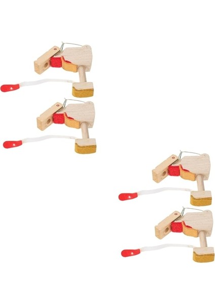 4 Adet Aksiyon Aksesuarları Keytar Klavye Çekiç Sapı Piyano Ahşap