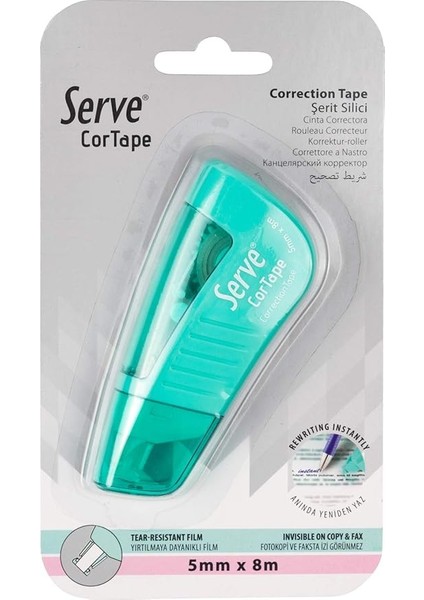 Cortape Şerit Silici 5 Mm*8mt Nane Yeşili Tekli Blister
