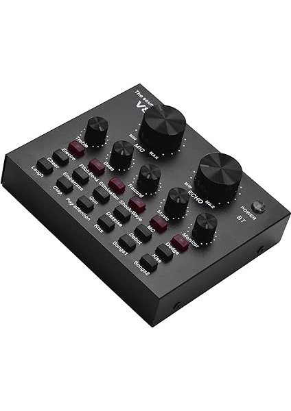 Harici Ses Karıştırma Ses Kartı Çoklu Ses Efektlerine Sahip USB Ses Arabirimi Şarkı Söylemek Için Dahili Pil Bağırarak Canlı Akış Chating Müzik Kaydı modelleri