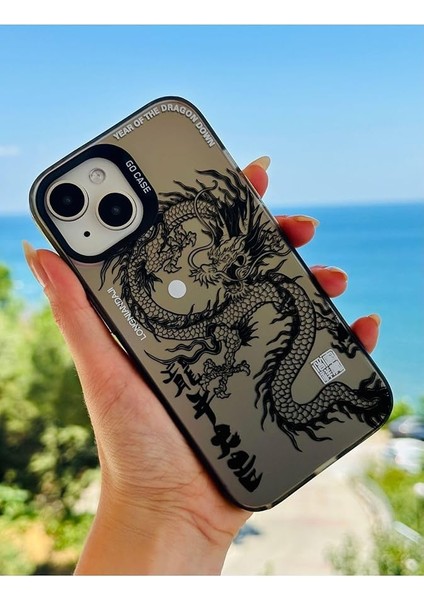 Aksesuar Iphone 13-14 ve 15 ile Uyumlu Parmak Izi Bırakmaz Baskı Desenli Metalik Electro Silikon Kılıf