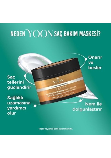 2'li Vegan Tuzsuz Şampuan & Saç Bakım Maskesi 250ML, Hyaluronik Asit, Keratin, Kolajen ve Biotin Içerikli Besleyici, Onarıcı 2'li Saç Bakım Seti indirimleri