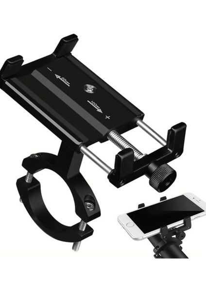 Metal Motosiklet Mobilet Motor Bisiklet Scooter Gidon Uyumlu Cep Telefonu Tutacağı Tutucu Standı