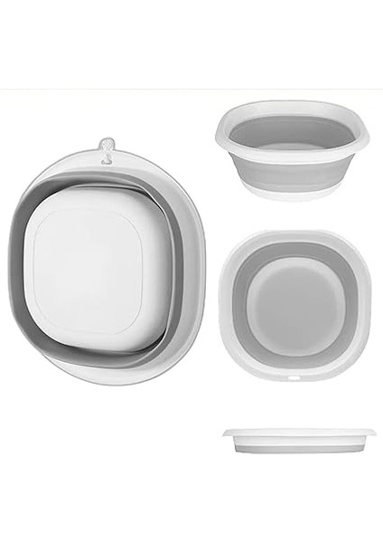 3'lü Katlanır Badya Set, Katlanabilir Akordiyon Leğen Seti, Yer Kaplamayan Çok Amaçlı Plastik Sepet, 3 Parça Saklama Kutusu fırsatları