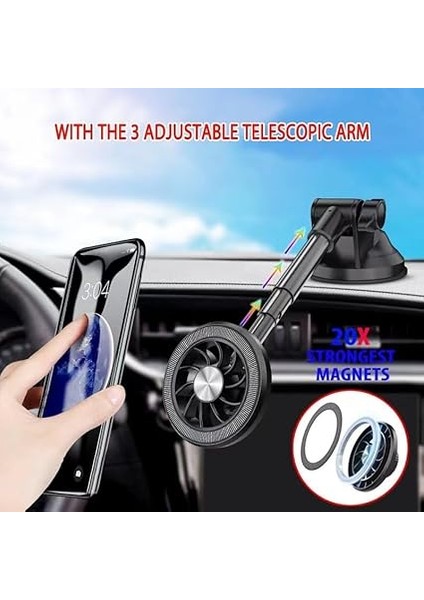 Mıknatıslı Içeriğindeki Aparatlar Sayesinde Tüm Cep Telefonları Navigasyon ve Tabletlere Uyumlu Ayarlanabilir Vakum ve Yapışkanlı Kuvvetli Araç ve Masaüstü Telefon Tutucu 032 indirimleri