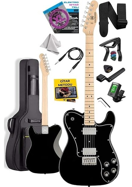 TLX-60BK Telecaster Maple Klavye Hh Profesyonel Elektro Gitar fiyatları