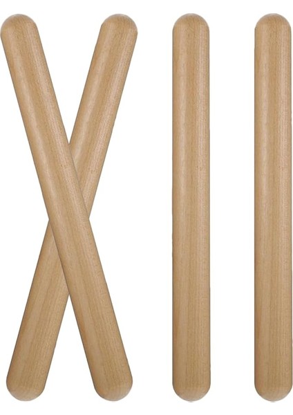 4'lü Ritim Çubukları Seti - Ahşap Claves Müzik Aleti Ev Veya Sınıf Için Mükemmel